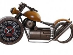 Ceas Motocicleta din metal galben 50x25 cm